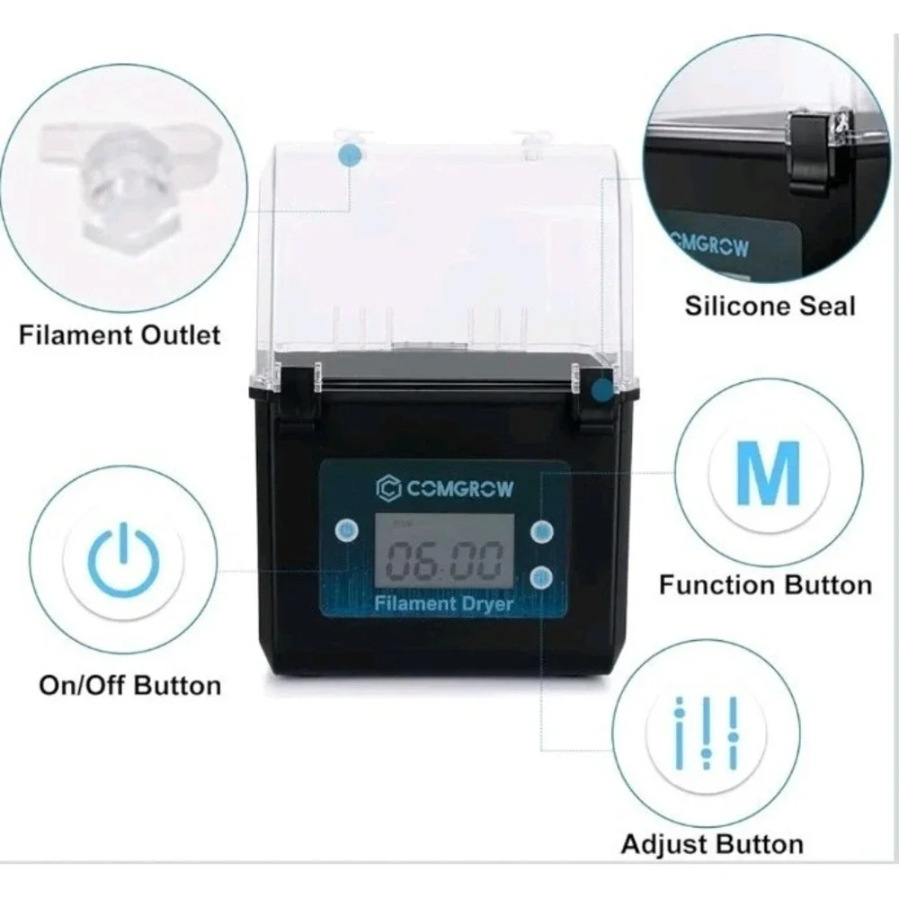 3D Printer Filament Dryer Box,  3D Filament Storages, Keeping Filaments Dry duri